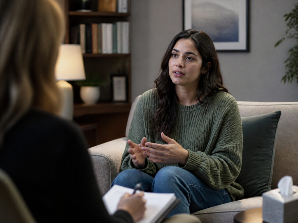 Individual therapy session with a clinical psychologist